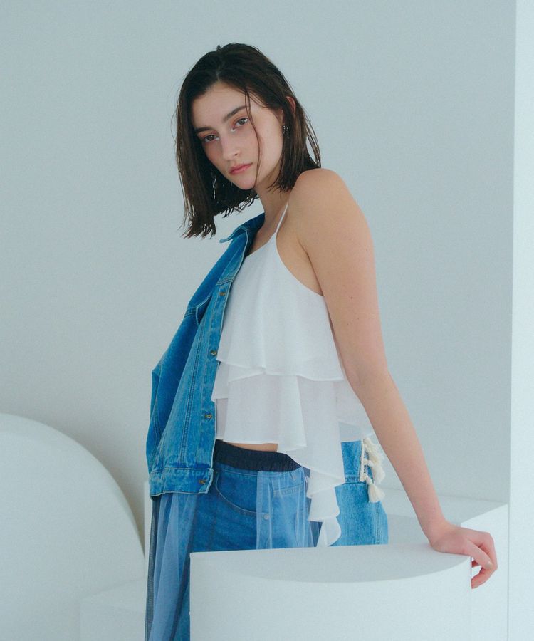 Editt by YECCA VECCA「アシメラッフルオーバーキャミ」|キャミソール|