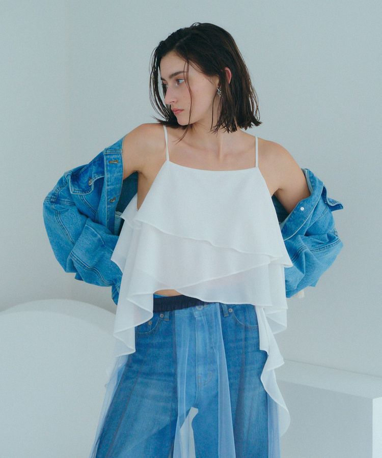Editt by YECCA VECCA「アシメラッフルオーバーキャミ」|キャミソール|