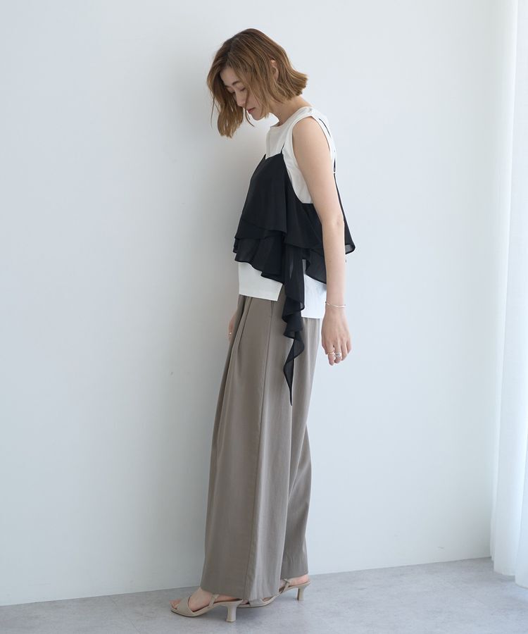 Editt by YECCA VECCA「アシメラッフルオーバーキャミ」|キャミソール|