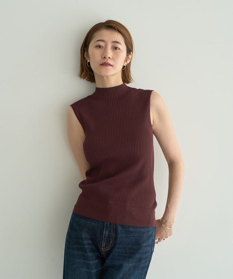 YECCA VECCA「ハイネックノースリーブニット」|ニット・セーター|Brown
