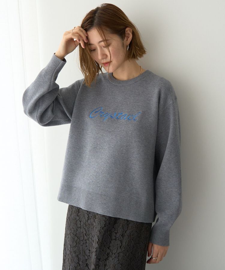 YECCA VECCA「刺繍ロゴニット」|ニット・セーター|