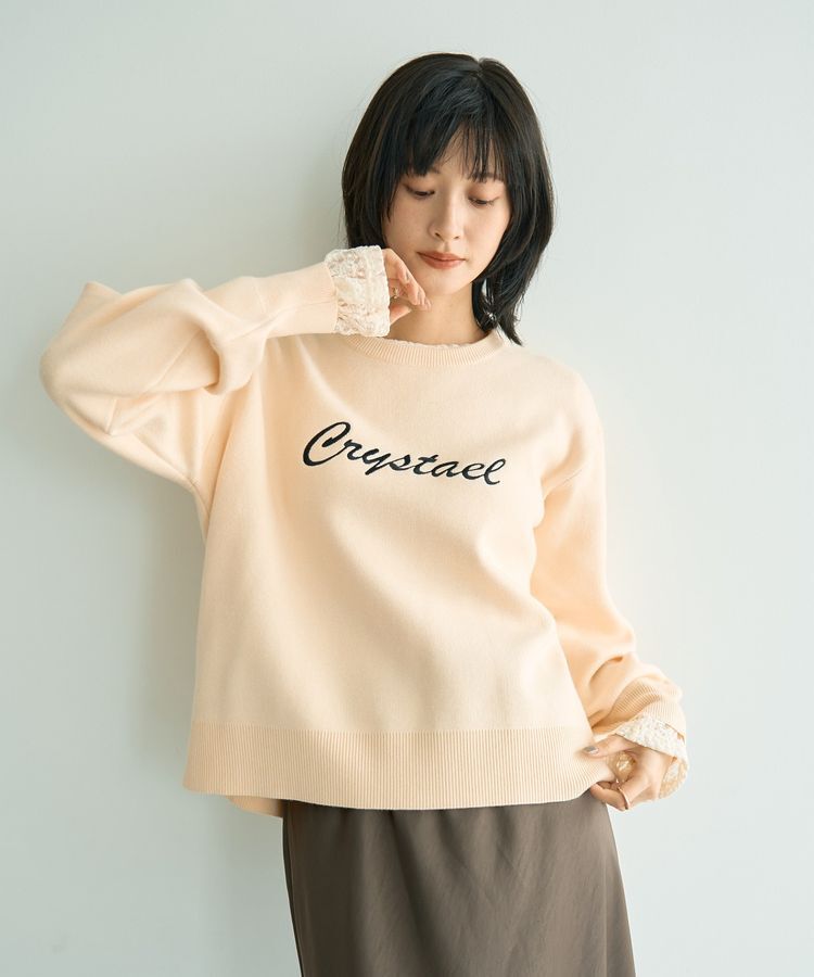 YECCA VECCA「刺繍ロゴニット」|ニット・セーター|