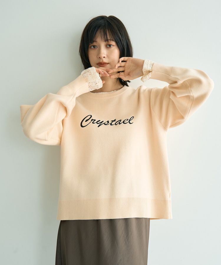 YECCA VECCA「刺繍ロゴニット」|ニット・セーター|