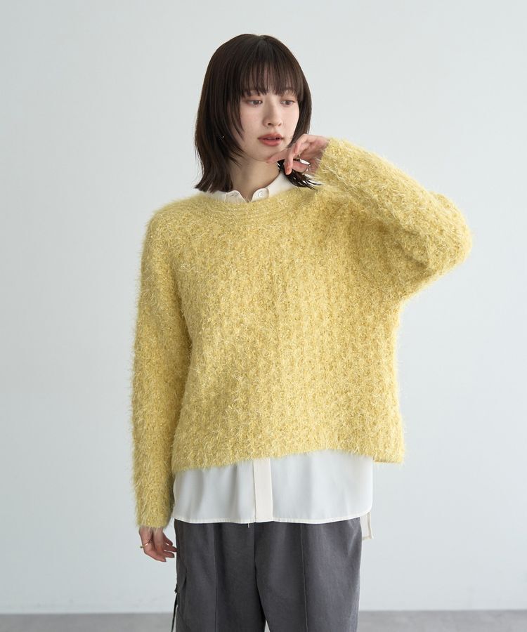 YECCA VECCA「フェザーモールニット」|ニット・セーター|