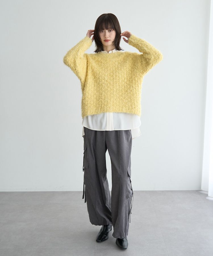 YECCA VECCA「フェザーモールニット」|ニット・セーター|