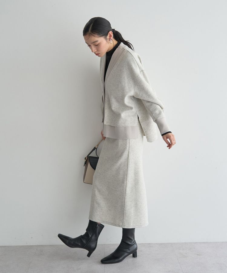 YECCA VECCA「メルトンナロースカート」|タイト|