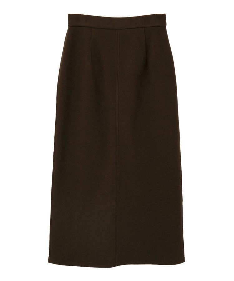 YECCA VECCA「メルトンナロースカート」|タイト|
