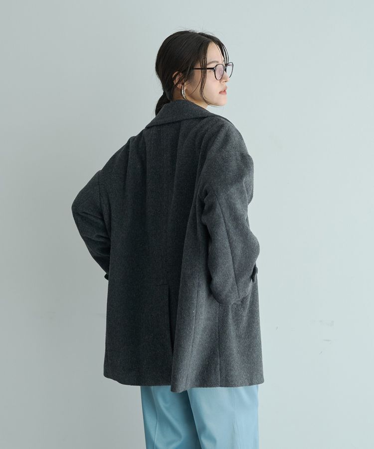 YECCA VECCA「ウール混ミドル丈スタンドカラーコート」|その他|