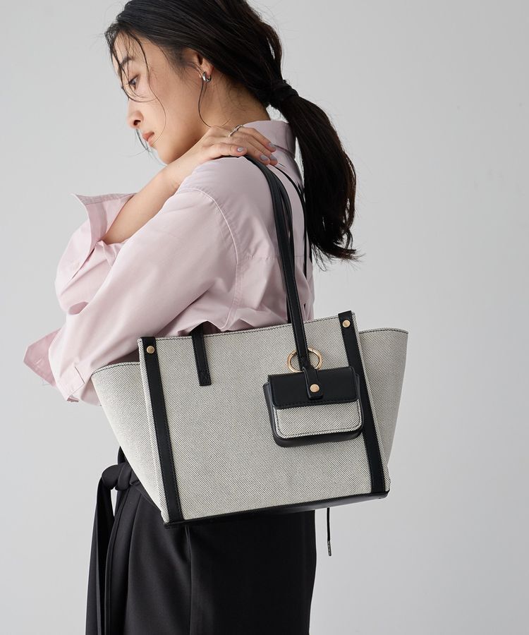 YECCA VECCA「【cache cache】ミニポーチ付きエルガリートート」|トートバッグ|