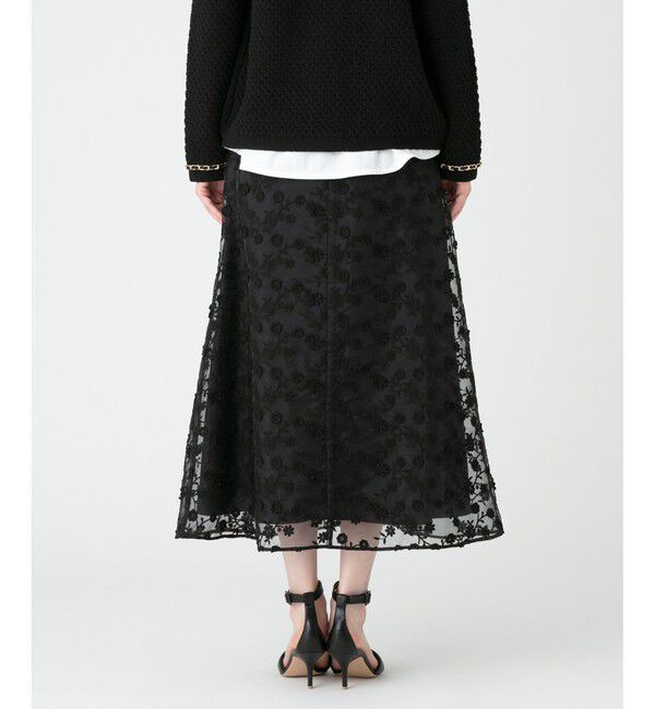 LOULOU WILLOUGHBY「【LOULOU WILLOUGHBY】オーガン刺繍スカート」|スカート|