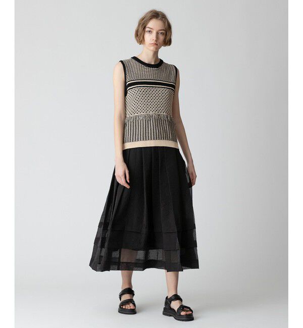 allureville「シアーオーガンタックギャザースカート」|スカート|