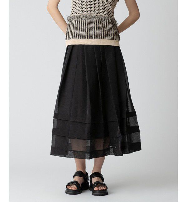 allureville「シアーオーガンタックギャザースカート」|スカート|