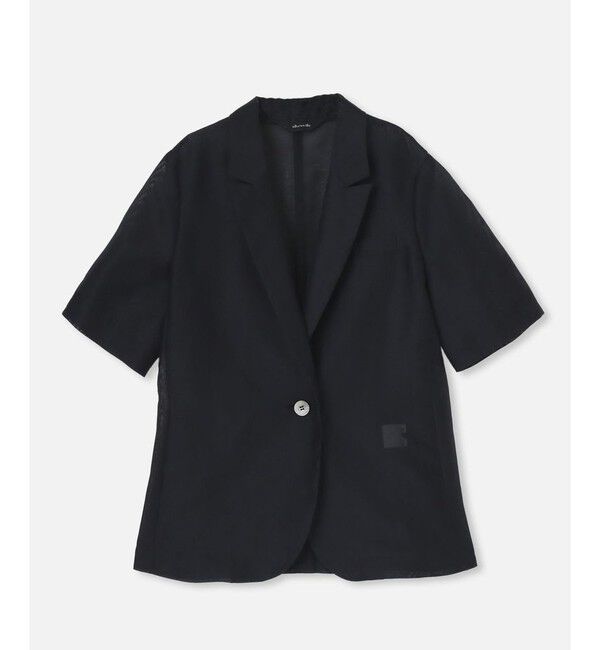 allureville「シアーハーフスリーブシングルジャケット」|テーラードジャケット|