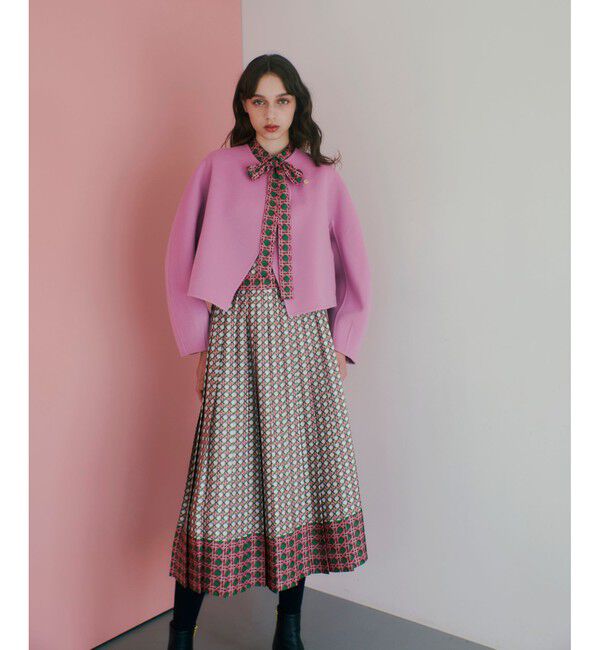 LOULOU WILLOUGHBY「【LOULOU WILLOUGHBY】シャルムビーバーリバージャケット」|ノーカラージャケット|