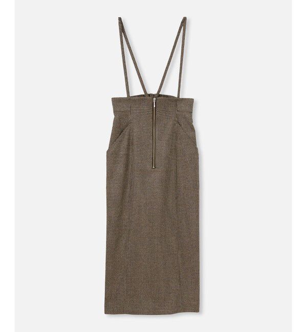 allureville「【セットアップ対応可能】ガンクラブチェックジップスカート」|タイト|