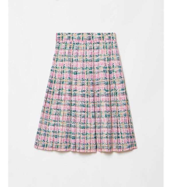 LOULOU WILLOUGHBY「【LOULOU WILLOUGHBY】チェックプリントプリーツミディスカート」|スカート|