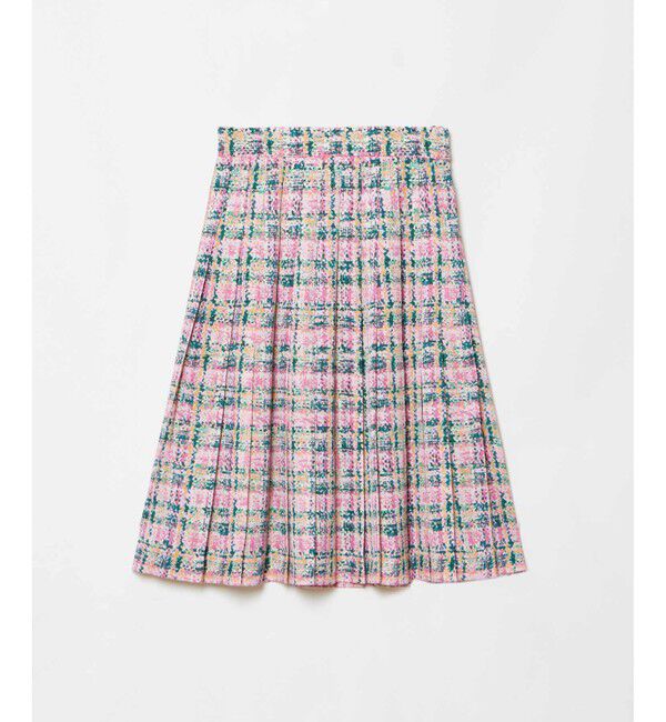 LOULOU WILLOUGHBY「【LOULOU WILLOUGHBY】チェックプリントプリーツミディスカート」|スカート|