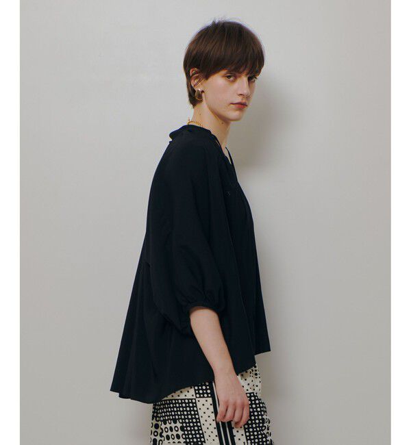 allureville「ギャザーボリュームスタンドブラウス」|シャツ・ブラウス|