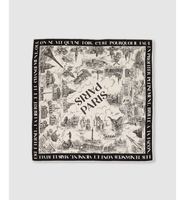 allureville「マッププリントスカーフ」|バンダナ・スカーフ|