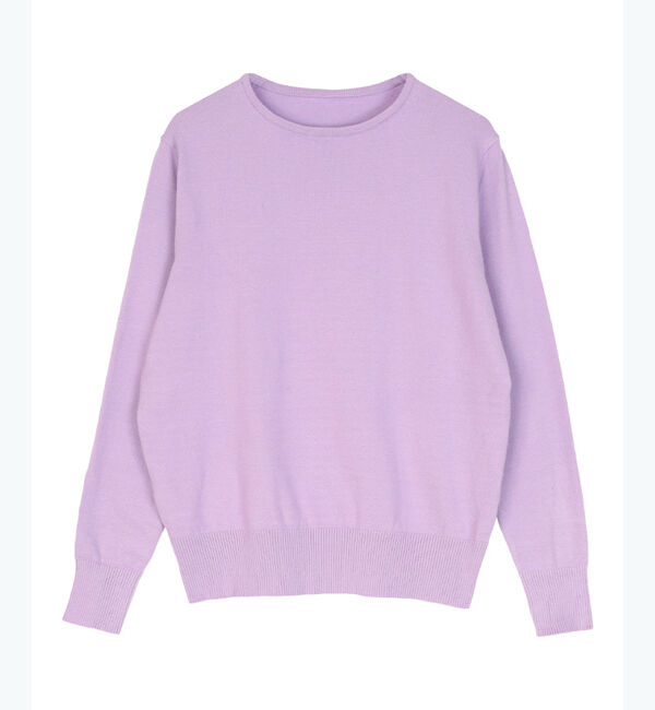 ur's「カシミヤタッチクルーネックニットトップス」|ニット・セーター|ラベンダー