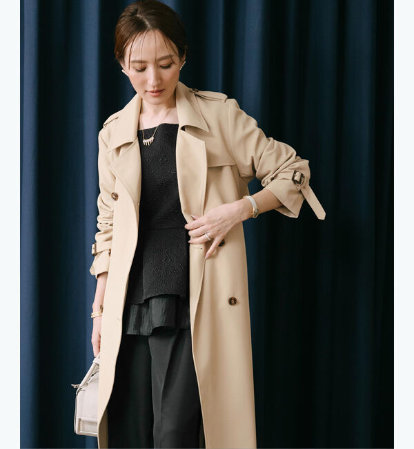 ur's「【星玲奈さんコラボアイテム】ダブルトレンチコート」|トレンチコート|