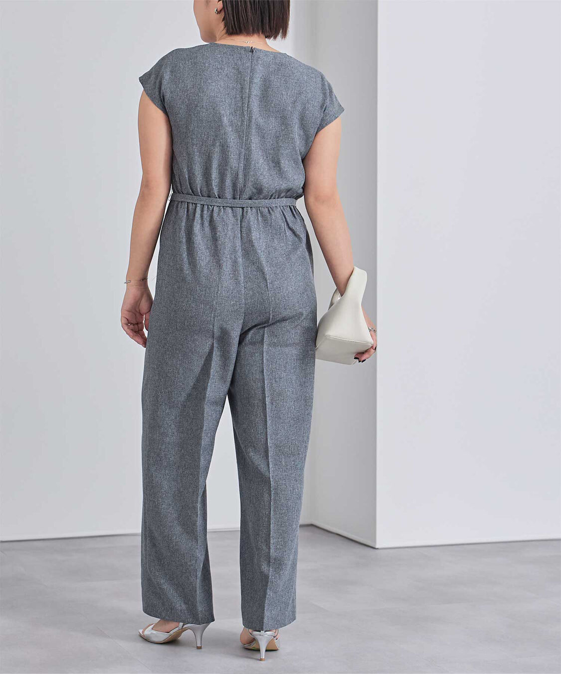 ur's「リネンライクヘンリーネックオールインワン」|オールインワン|