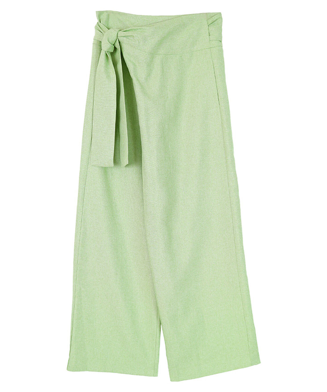 ur's「リネンライクハイウエストラップワイドパンツ」|スラックス|