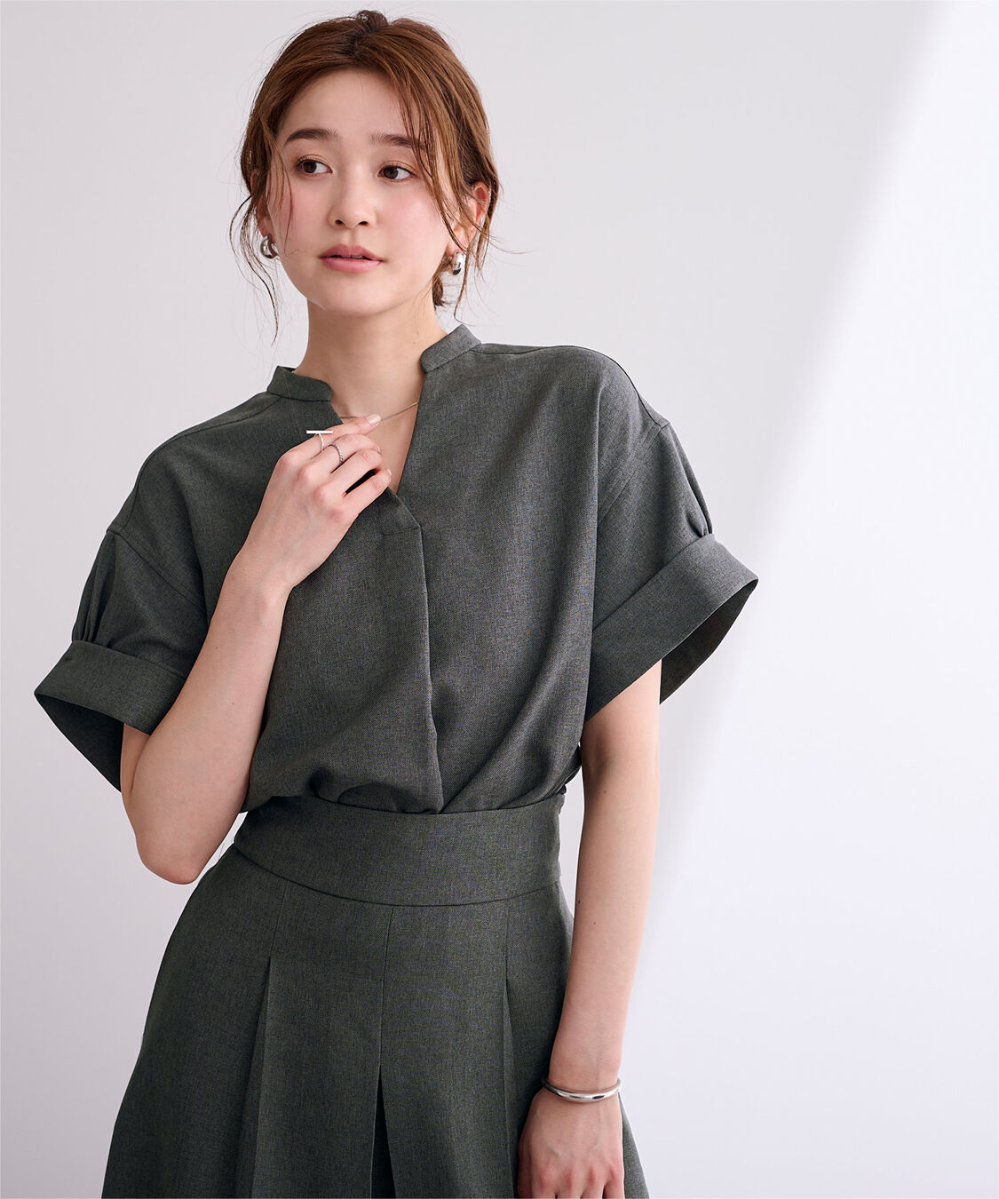 ur's「リネンライクワイドスリーブスキッパーシャツ」|シャツ・ブラウス|