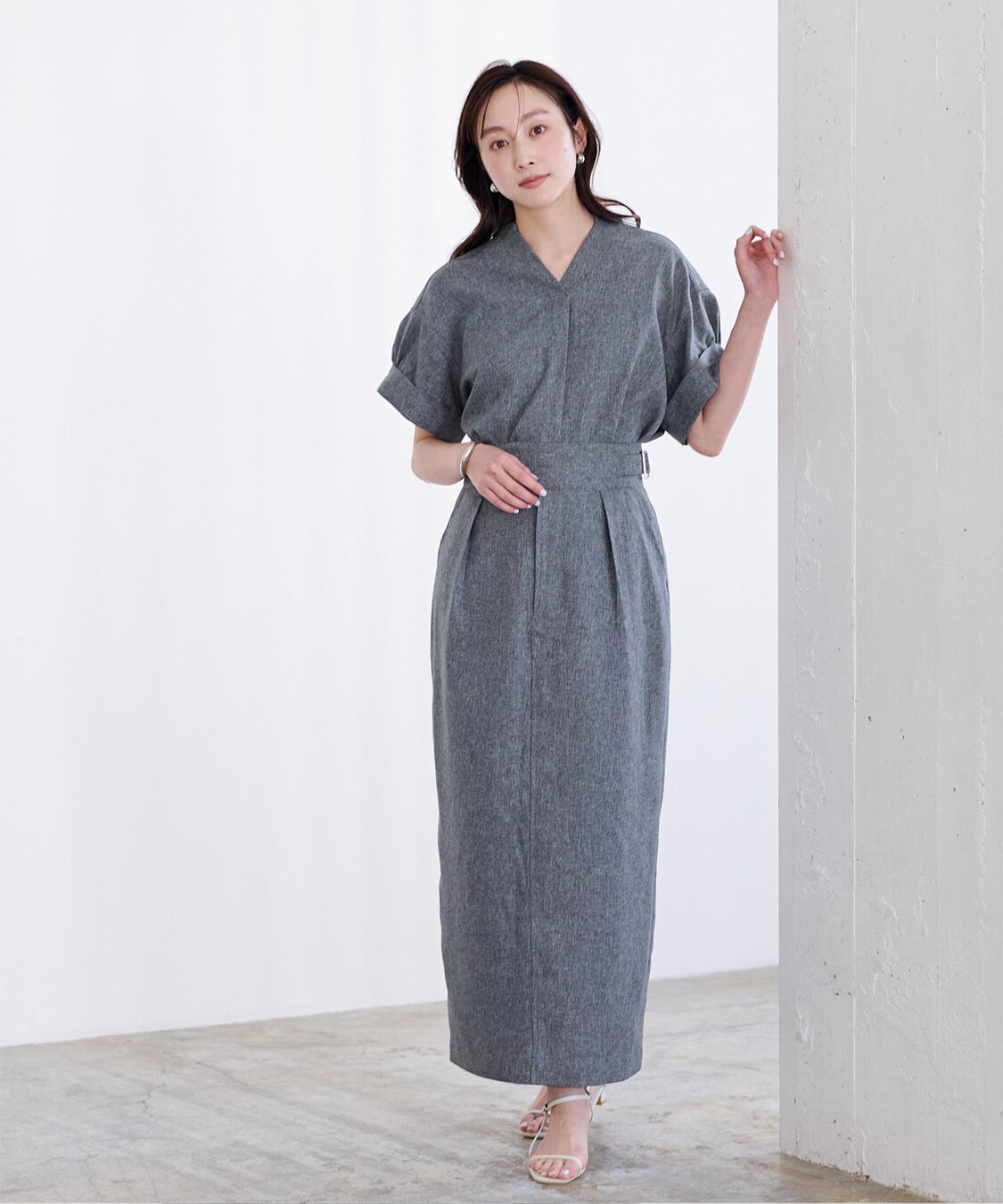 ur's「リネンライクサイドベルトデザインタイトスカート」|スカート|