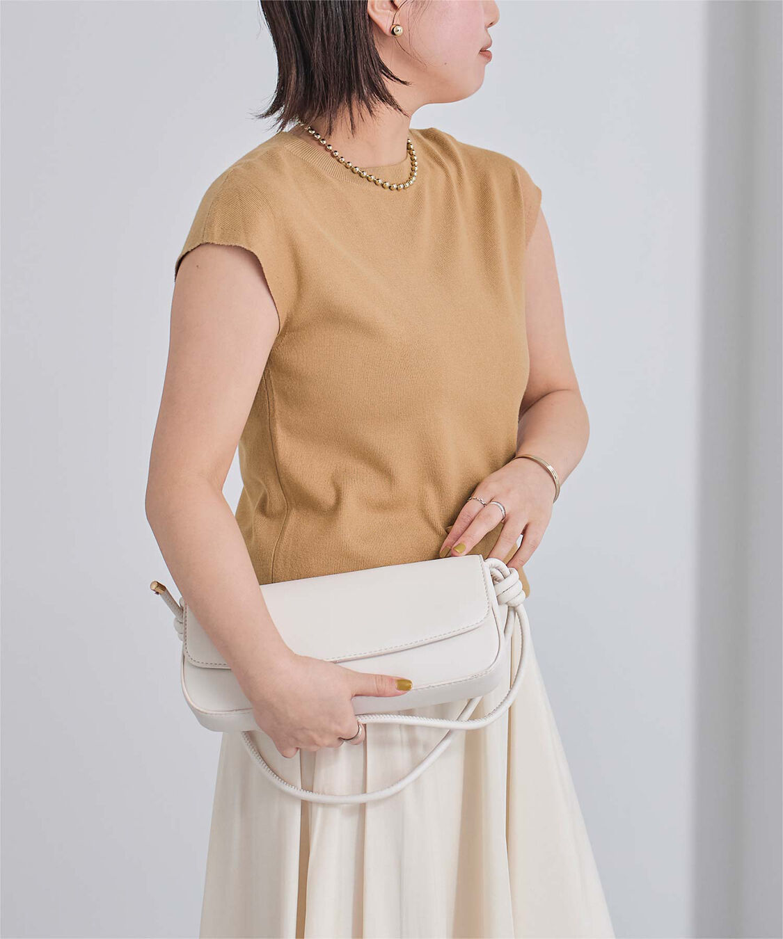 ur's「プチハイネックフレンチスリーブニット」|ニット・セーター|