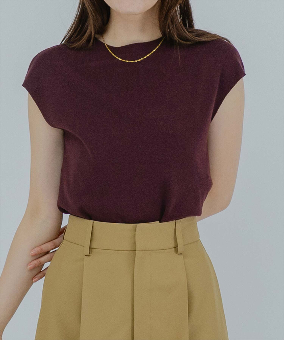 ur's「プチハイネックフレンチスリーブニット」|ニット・セーター|