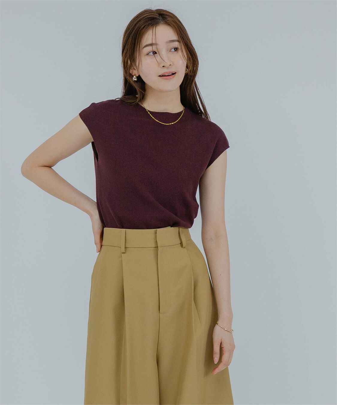 ur's「プチハイネックフレンチスリーブニット」|ニット・セーター|