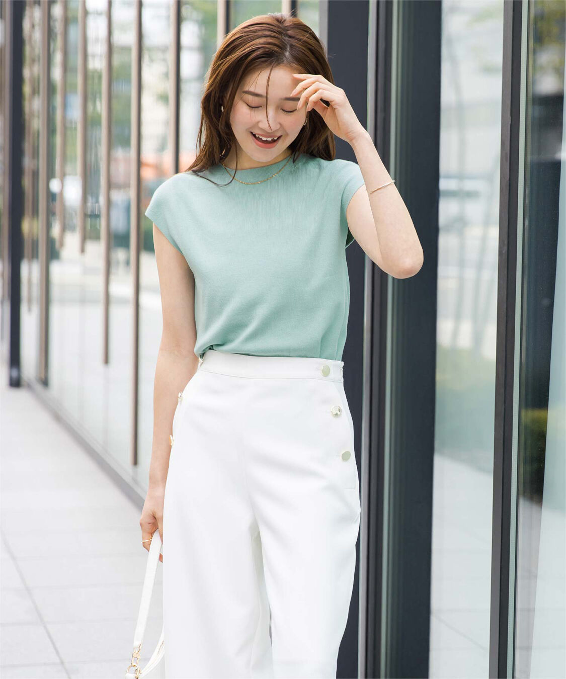 ur's「プチハイネックフレンチスリーブニット」|ニット・セーター|