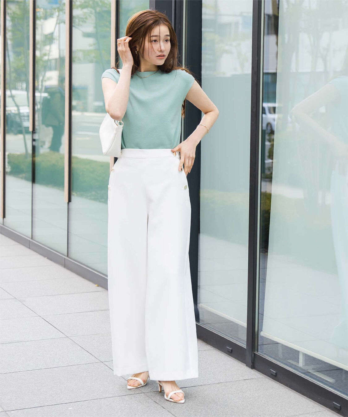 ur's「プチハイネックフレンチスリーブニット」|ニット・セーター|