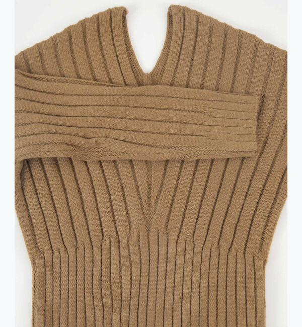 ur's「Vネックウエストシェイプワイドリブニット」|ニット・セーター|