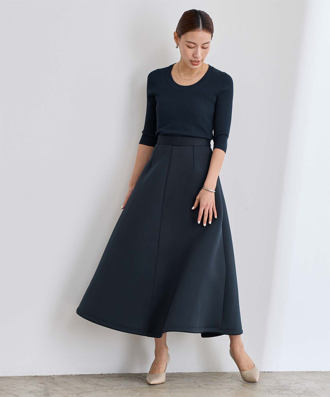 ur's「Uネックリブニット」|ニット・セーター|