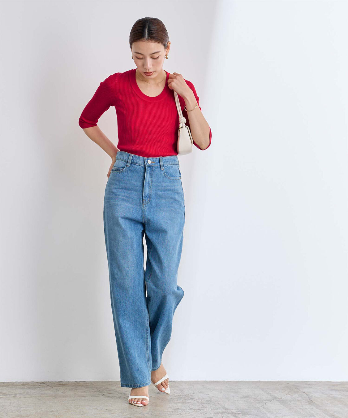 ur's「Uネックリブニット」|ニット・セーター|