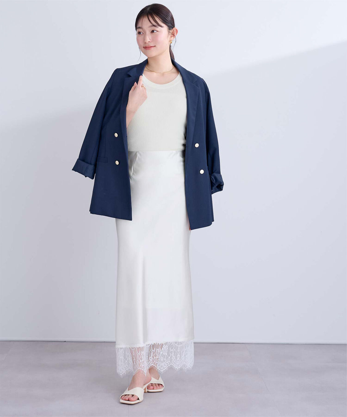 ur's「Uネックリブニット」|ニット・セーター|