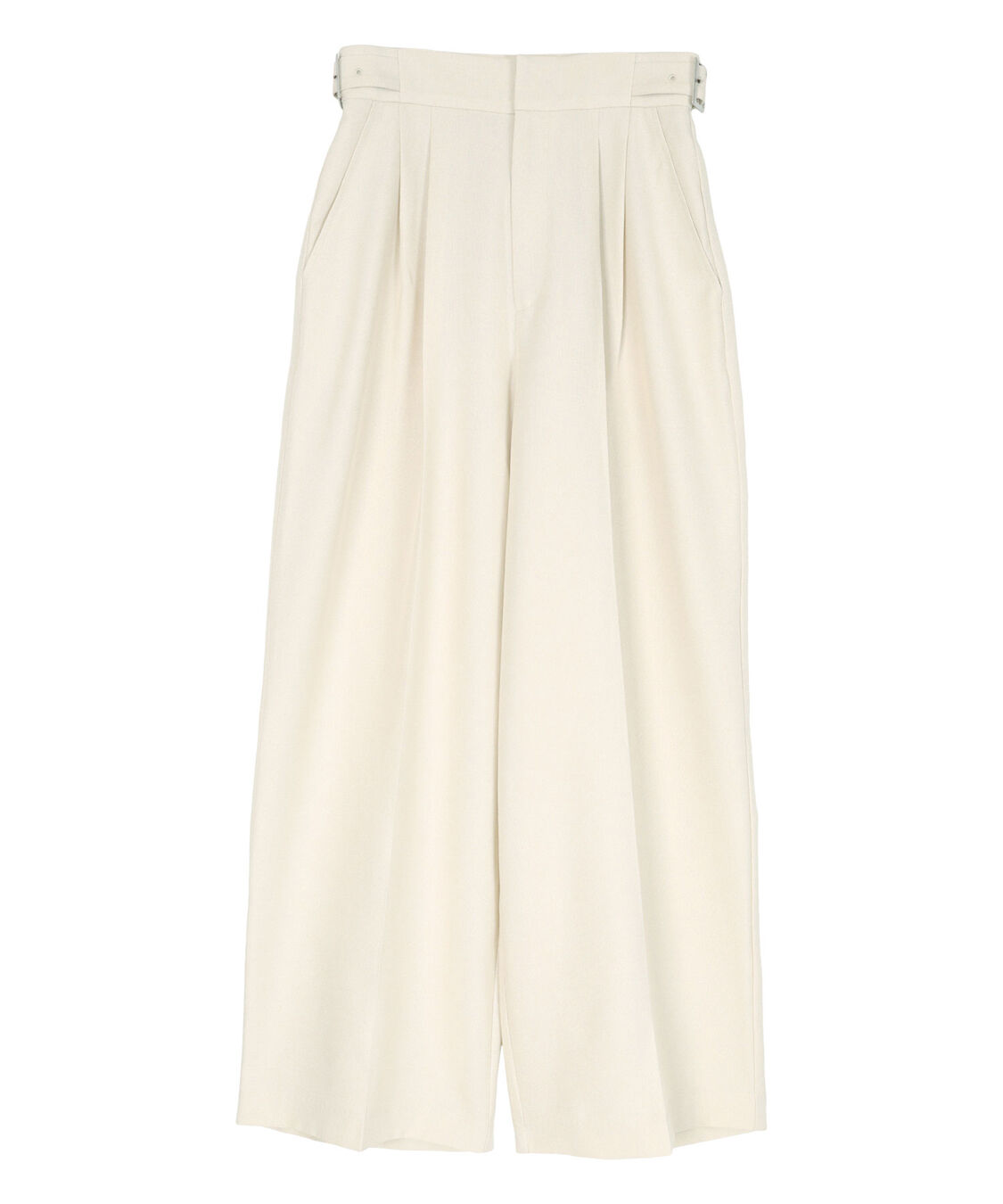 ur's「リネンライクサイドベルトデザインタックワイドパンツ」|スラックス|