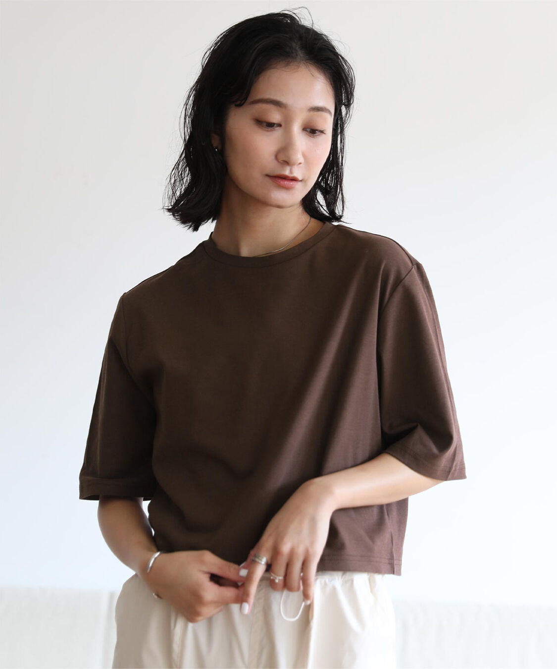 ur's「汗染み防止クロップドTシャツ」|Tシャツ・カットソー|