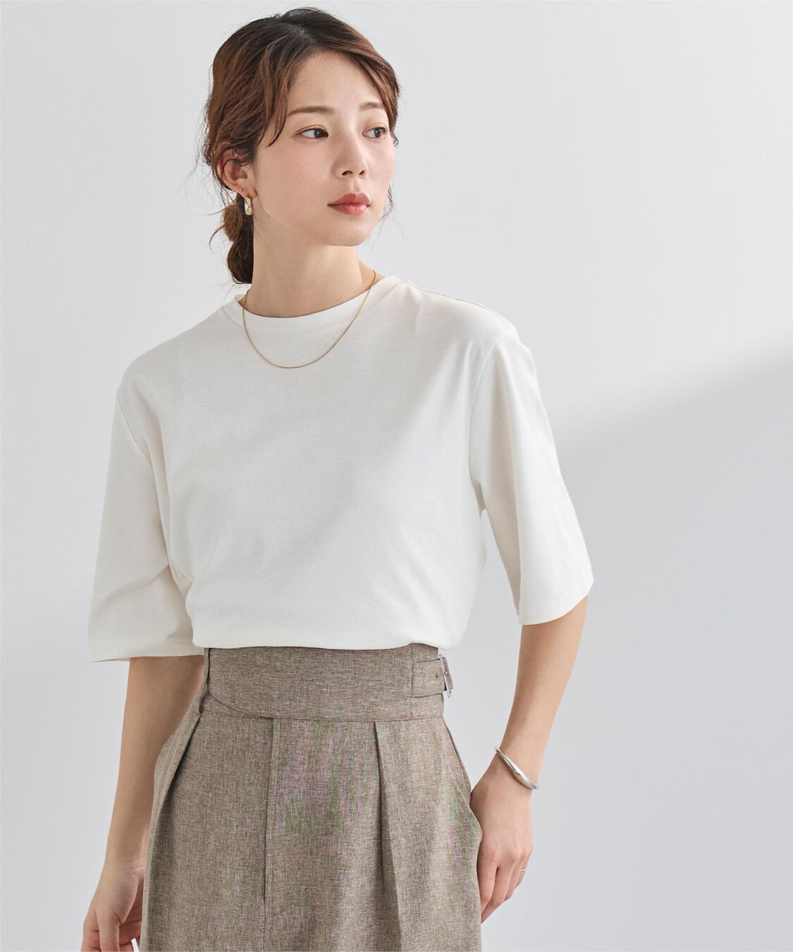 ur's「汗染み防止クロップドTシャツ」|Tシャツ・カットソー|