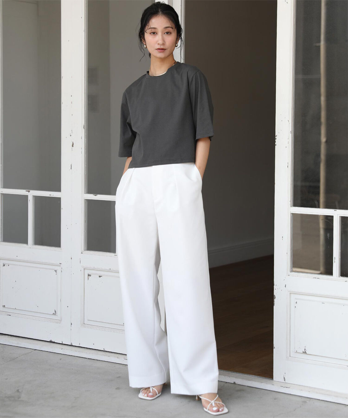 ur's「汗染み防止クロップドTシャツ」|Tシャツ・カットソー|