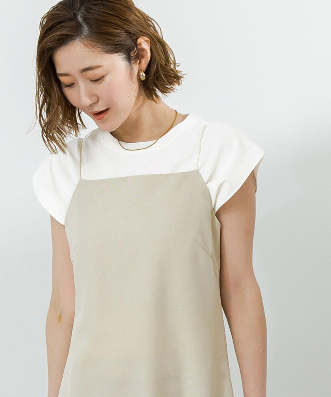 ur's「汗染み防止ワイドスリーブTシャツ」|Tシャツ・カットソー|ホワイト