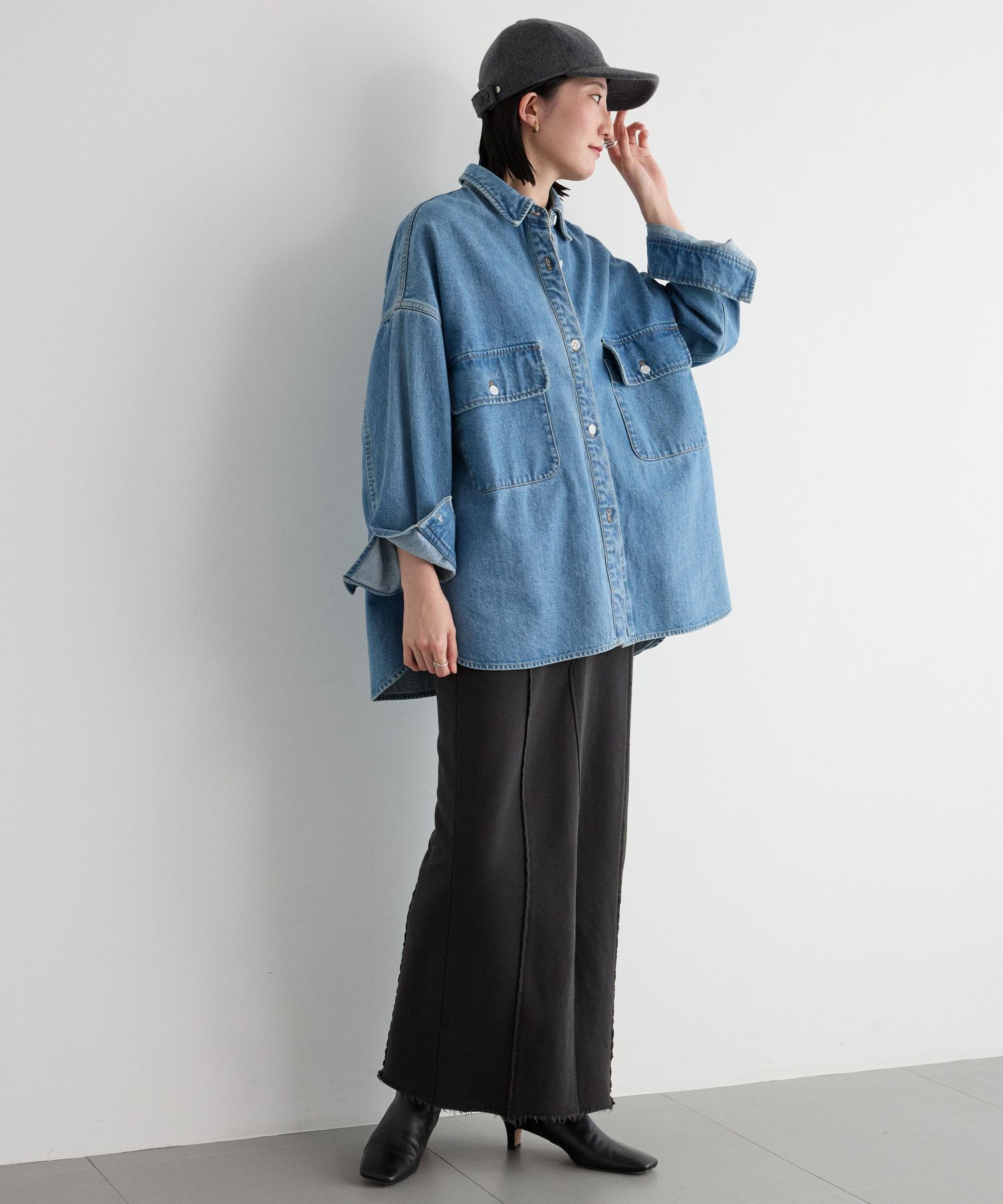 BABYLONE「デニムビッグシャツ」|シャツ・ブラウス|