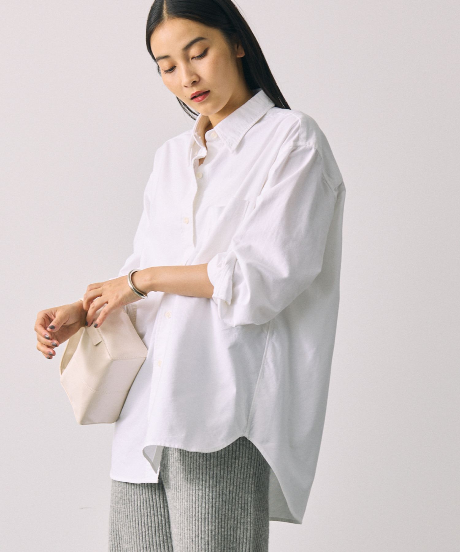 BABYLONE「オックスボタンダウンシャツ」|シャツ・ブラウス|ﾎﾜｲﾄ