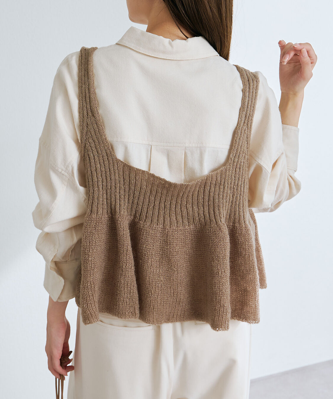  「【25AW新色展開/リバイバル】ニットフレアビスチェ」|ニット・セーター|