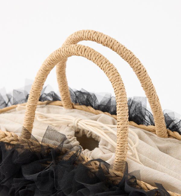  「チュール付きカゴバッグ」|ショルダー・メッセンジャー|