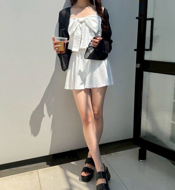  「swimwear/フロントリボン羽織りSET(4点セット)」|その他|