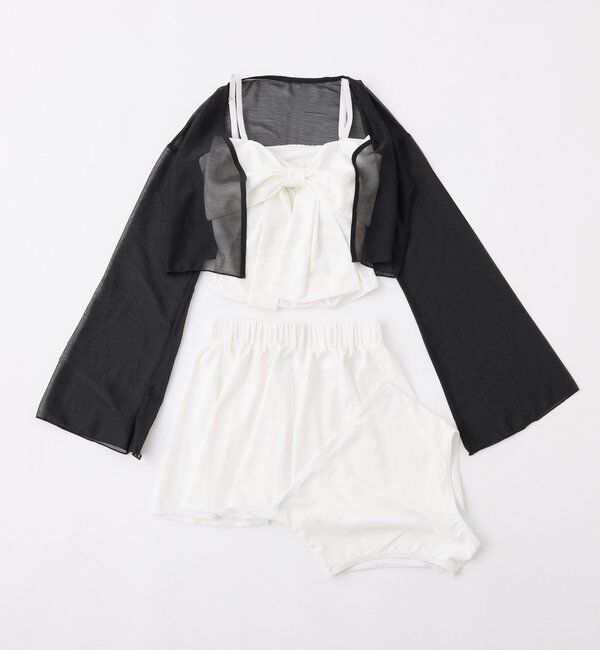  「swimwear/フロントリボン羽織りSET(4点セット)」|その他|