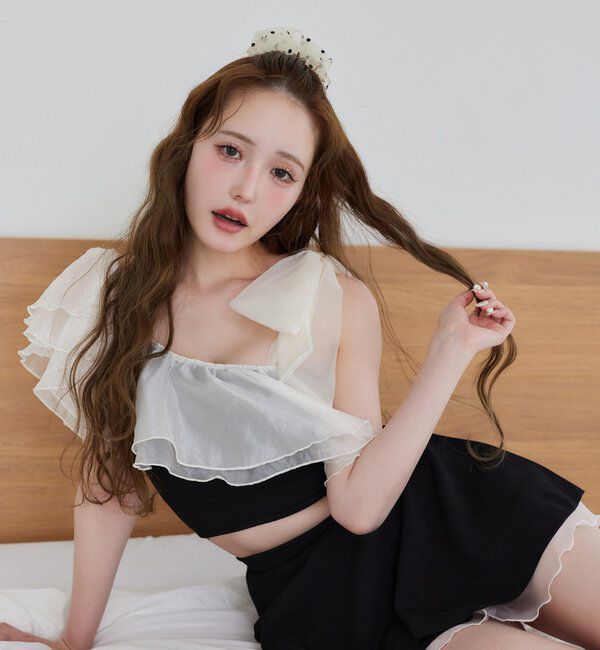  「swimwear/肩リボンワンショル(3点セット)」|その他|